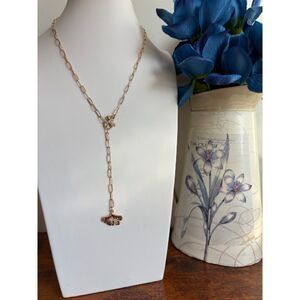 Express Chain-Link Gold Pendant Necklace